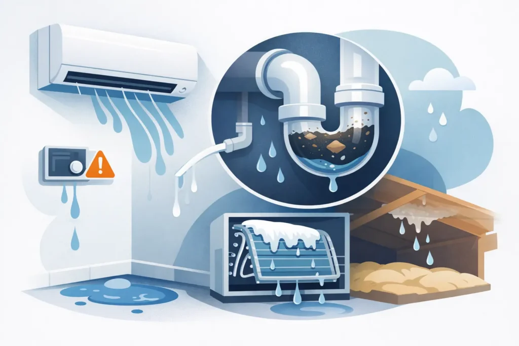 Common Condensate Drain Line Clog Symptoms