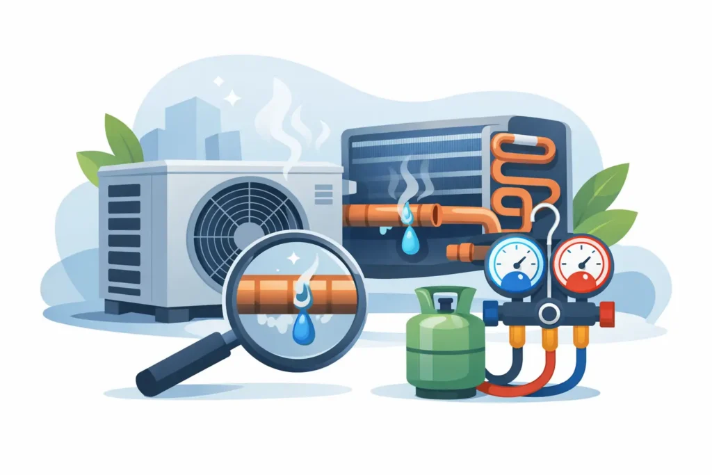 How to Spot Refrigerant Leaks Before Damage