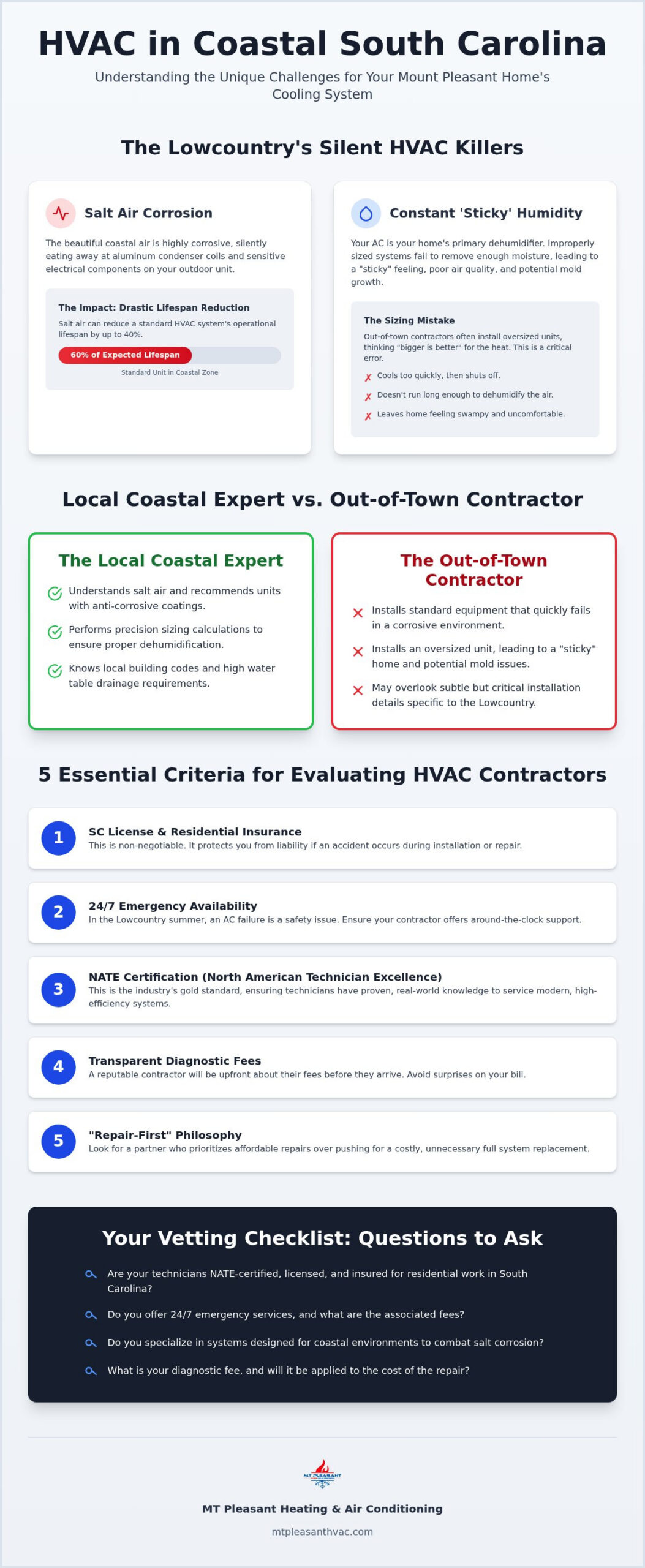 Residential HVAC Contractors in Mt. Pleasant: A Homeowner’s Selection Guide
