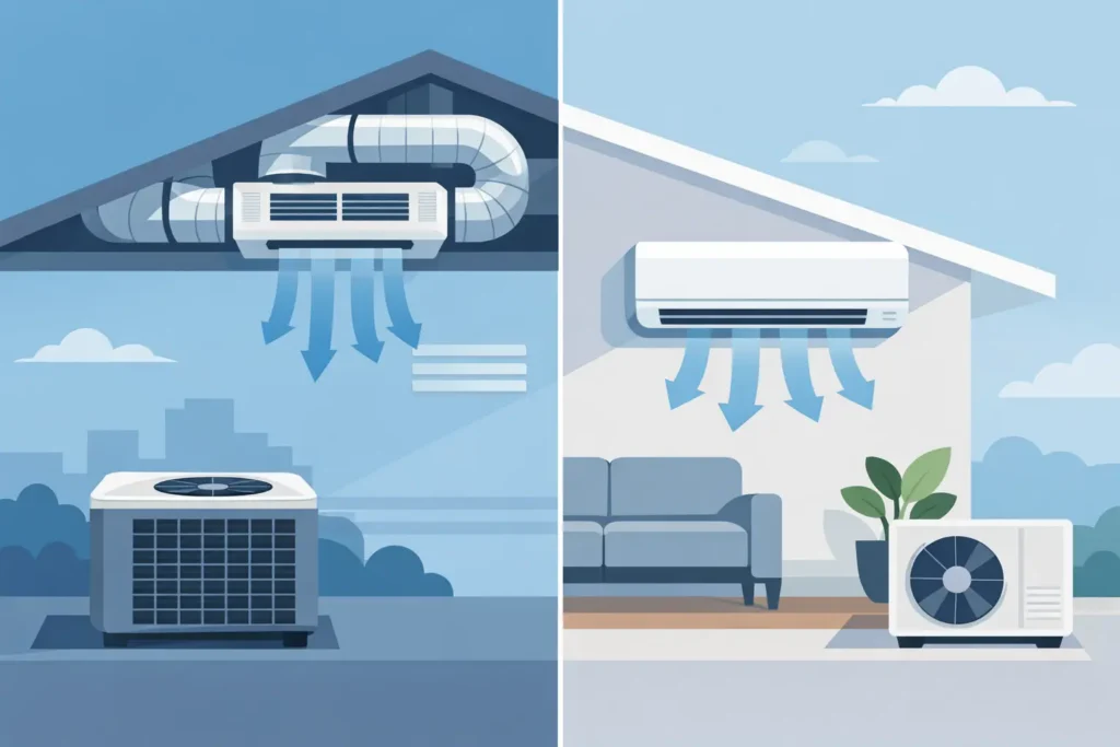 Ducted Versus Ductless Cooling Systems Compared